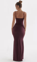 Robe corset rouge foncé