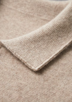 Polo zippé en laine mérinos extra-fine