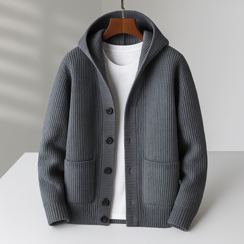 Lunora Cardigan en laine tricoté pour homme