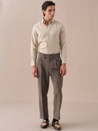 Ravenna Pantalon taille haute à double plis