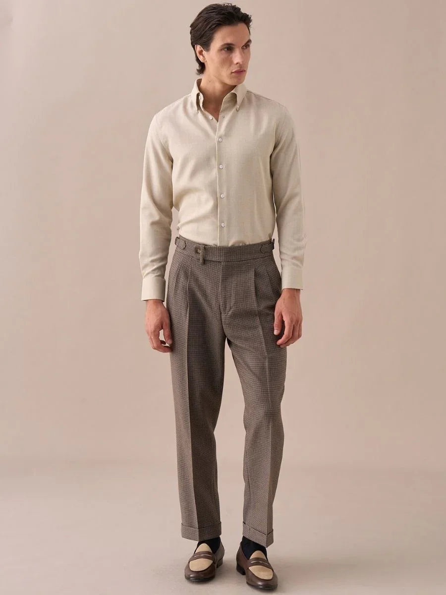 Ravenna Pantalon taille haute à double plis