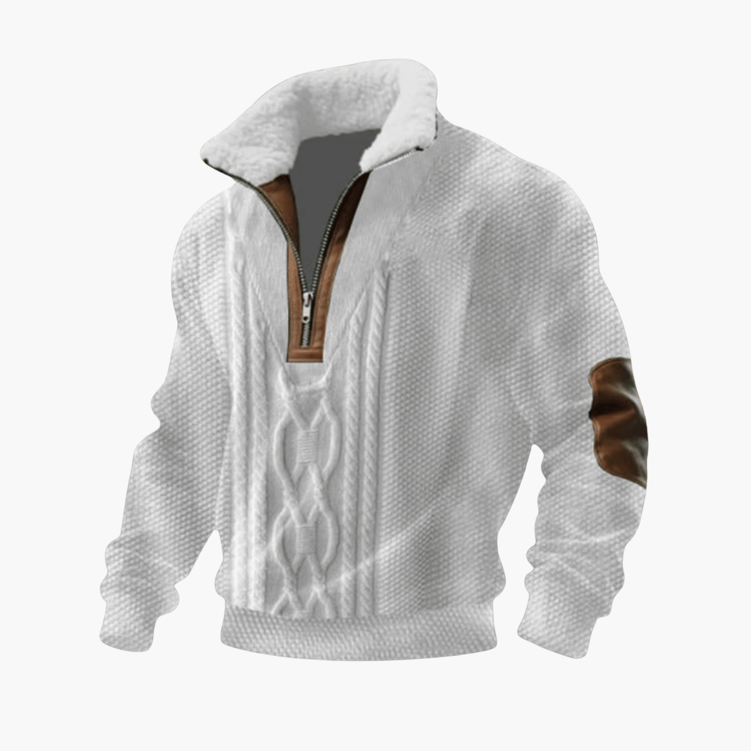 Pull Marcus à col doublé en polaire