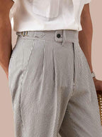 Sorrento – Pantalon taille haute à double plis