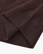 Pull en maille diamant à col rond