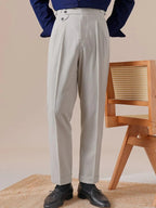 Durvo Pantalon taille haute à double plis