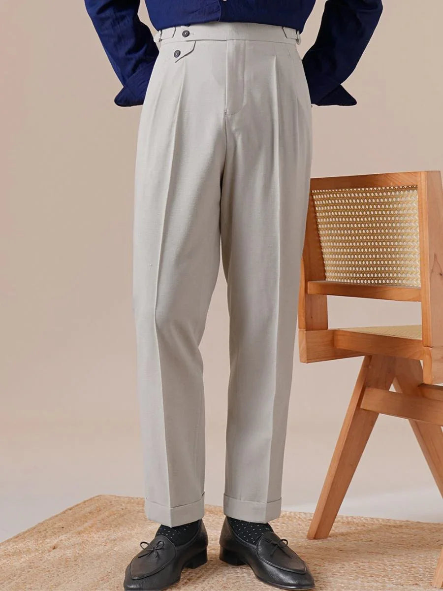 Durvo Pantalon taille haute à double plis