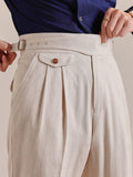 Napoli Pantalon Gurkha en lin haut de gamme