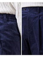 Pantalon en velours côtelé taille haute Luni