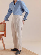 Portofino Pantalon en lin plissé haut de gamme