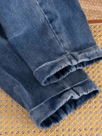 Civita Pantalon en denim à taille haute et double pli