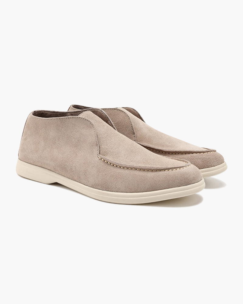 Mocassins montants en daim