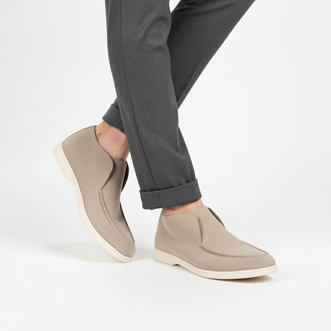 Mocassins montants en daim