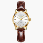 Montre en cuir véritable QLEVS