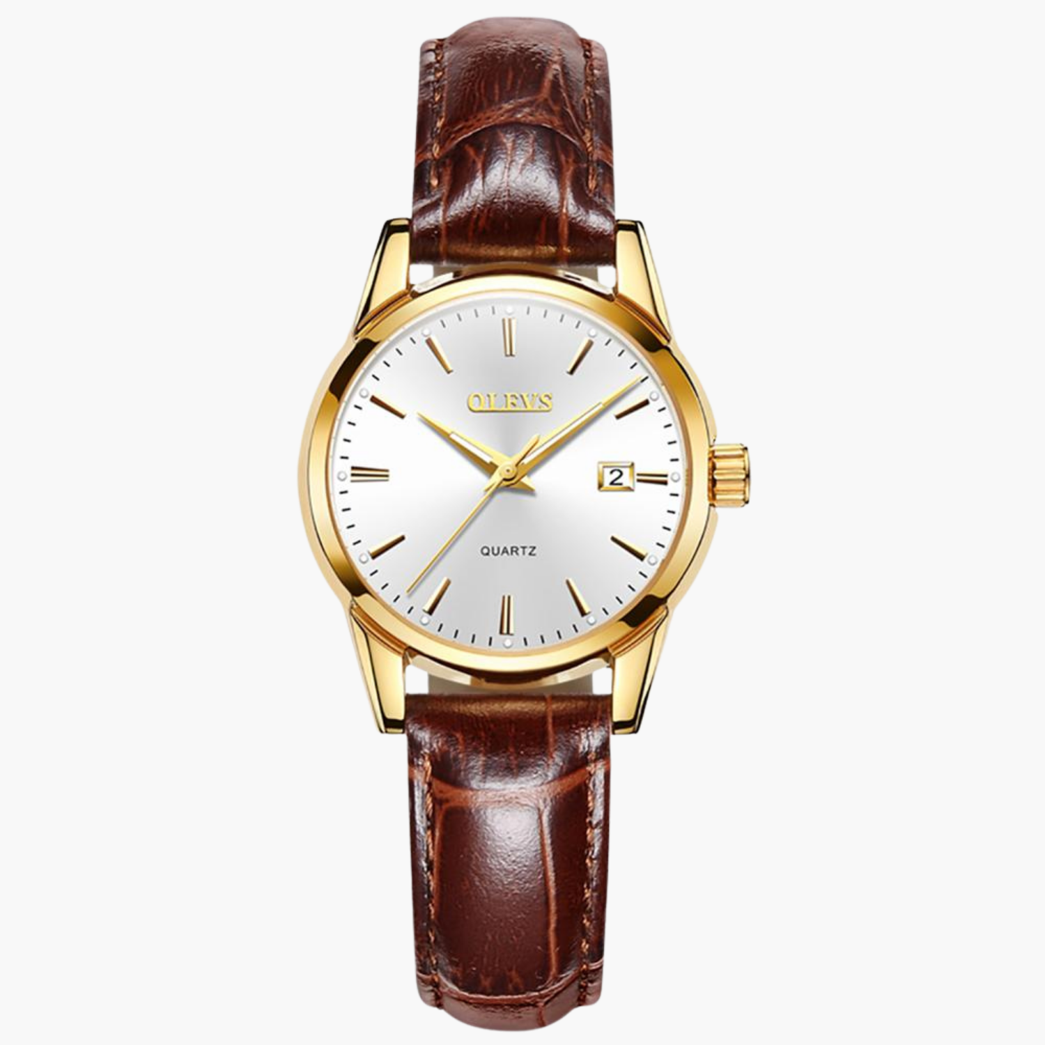 Montre en cuir véritable QLEVS