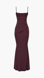 Robe corset rouge foncé