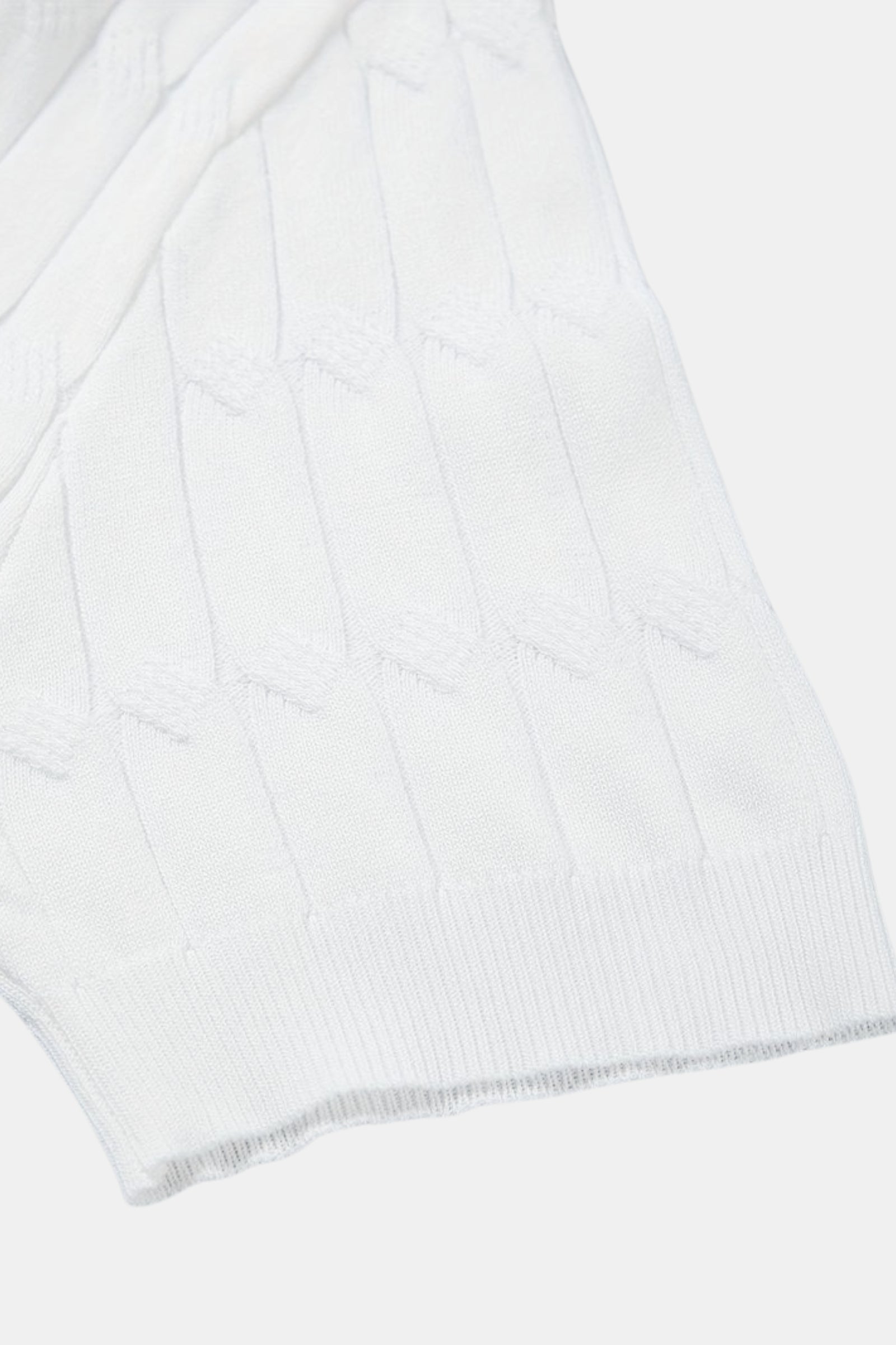 Polo Premium à col en V et tricot torsadé