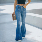 Pantalon slim en denim délavé