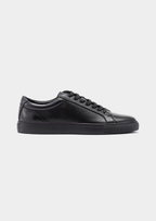 Baskets en cuir noir Essential