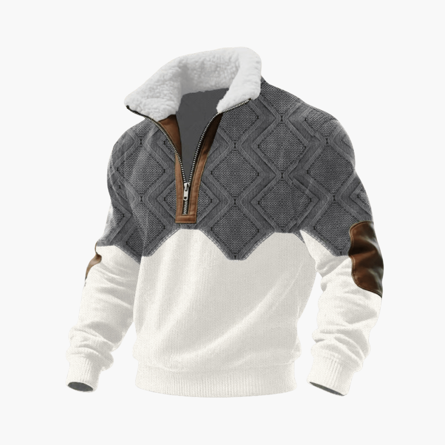 Pull Marcus à col doublé en polaire