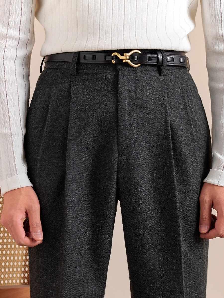 Volterra Pantalon taille haute avec passants de ceinture