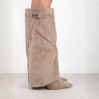 Bottes hautes à talon compensé