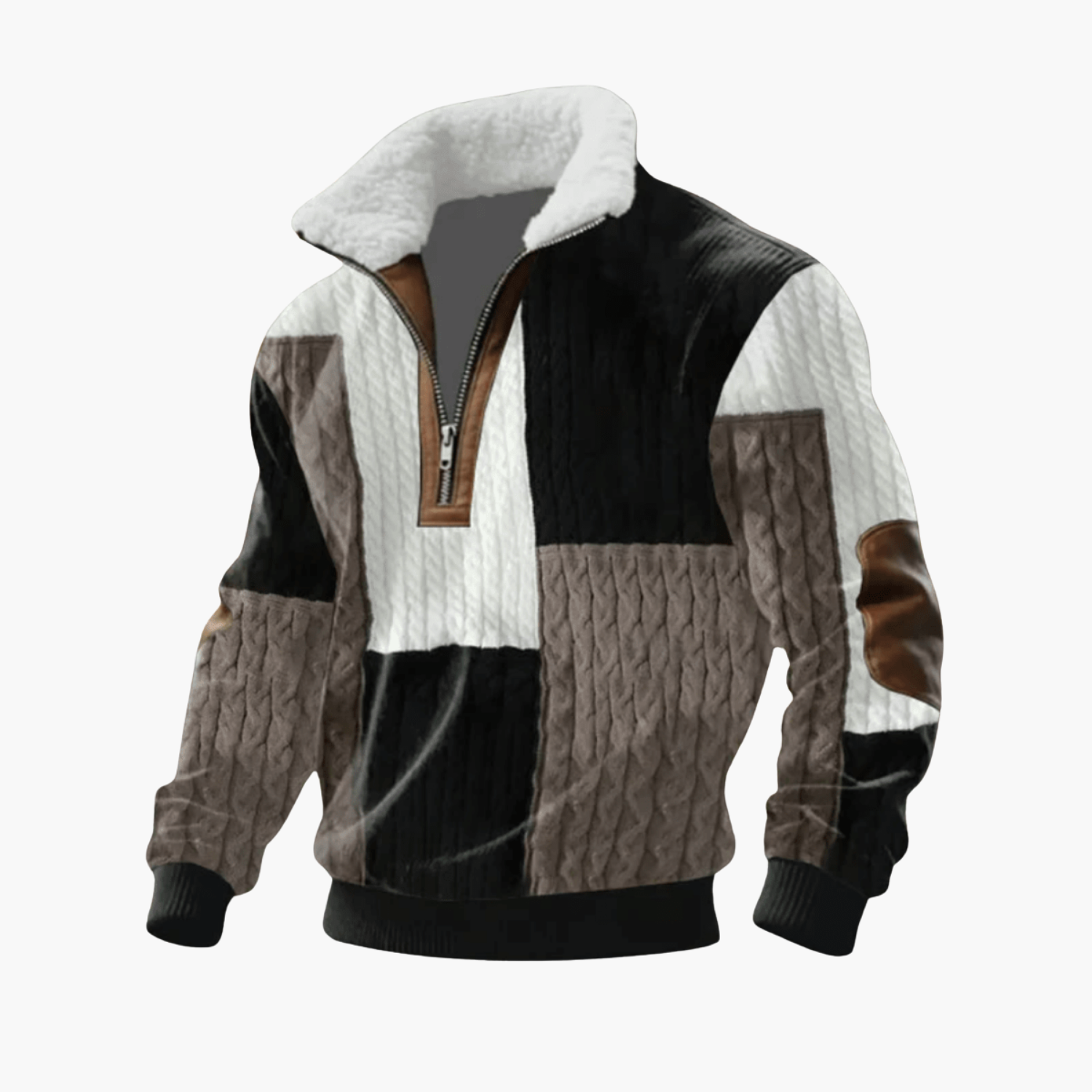 Pull Marcus à col doublé en polaire