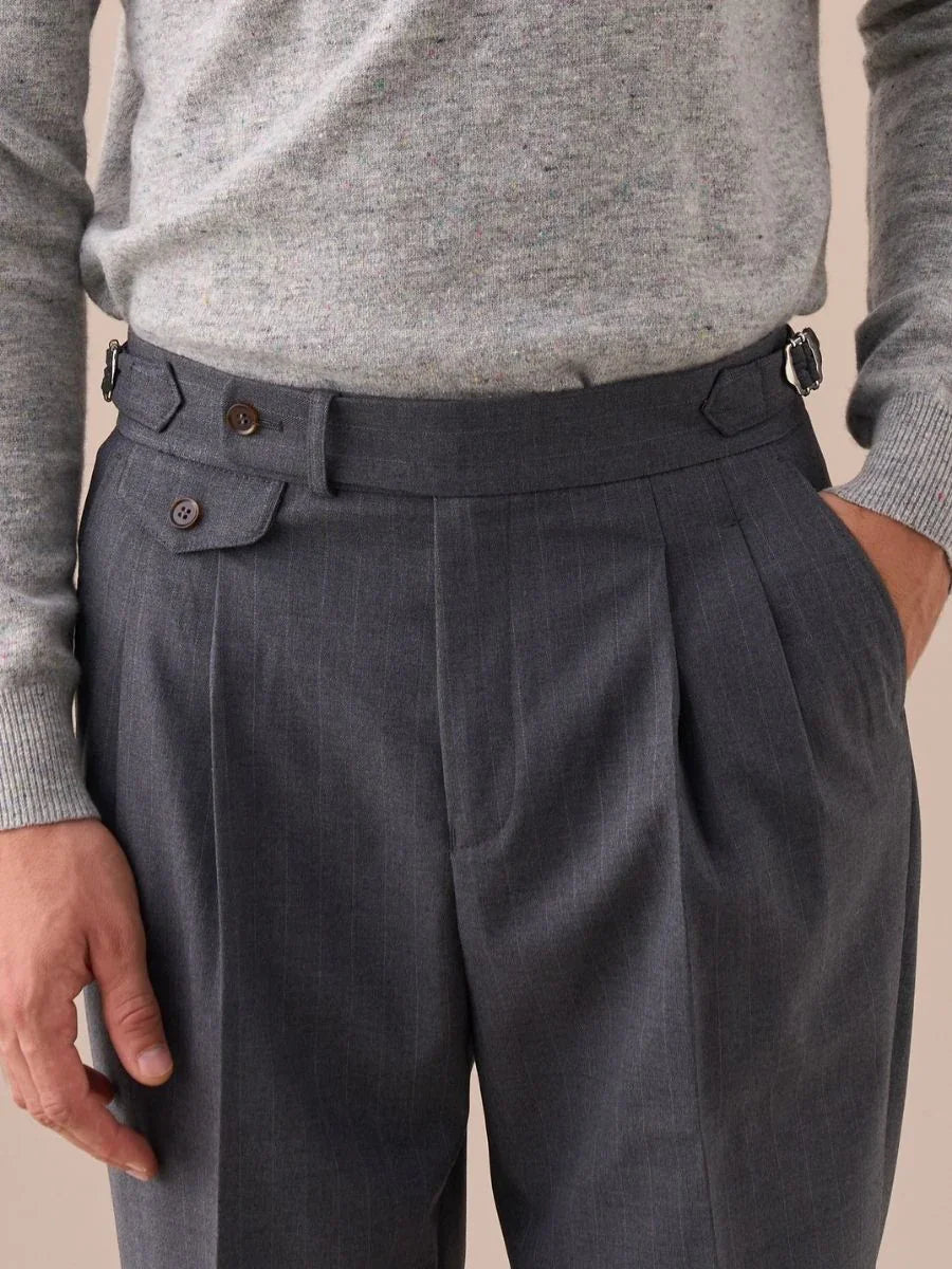 Treviso Pantalon taille haute à double plis