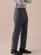 Treviso – Pantalon taille haute à double plis