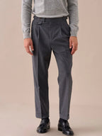 Treviso – Pantalon taille haute à double plis