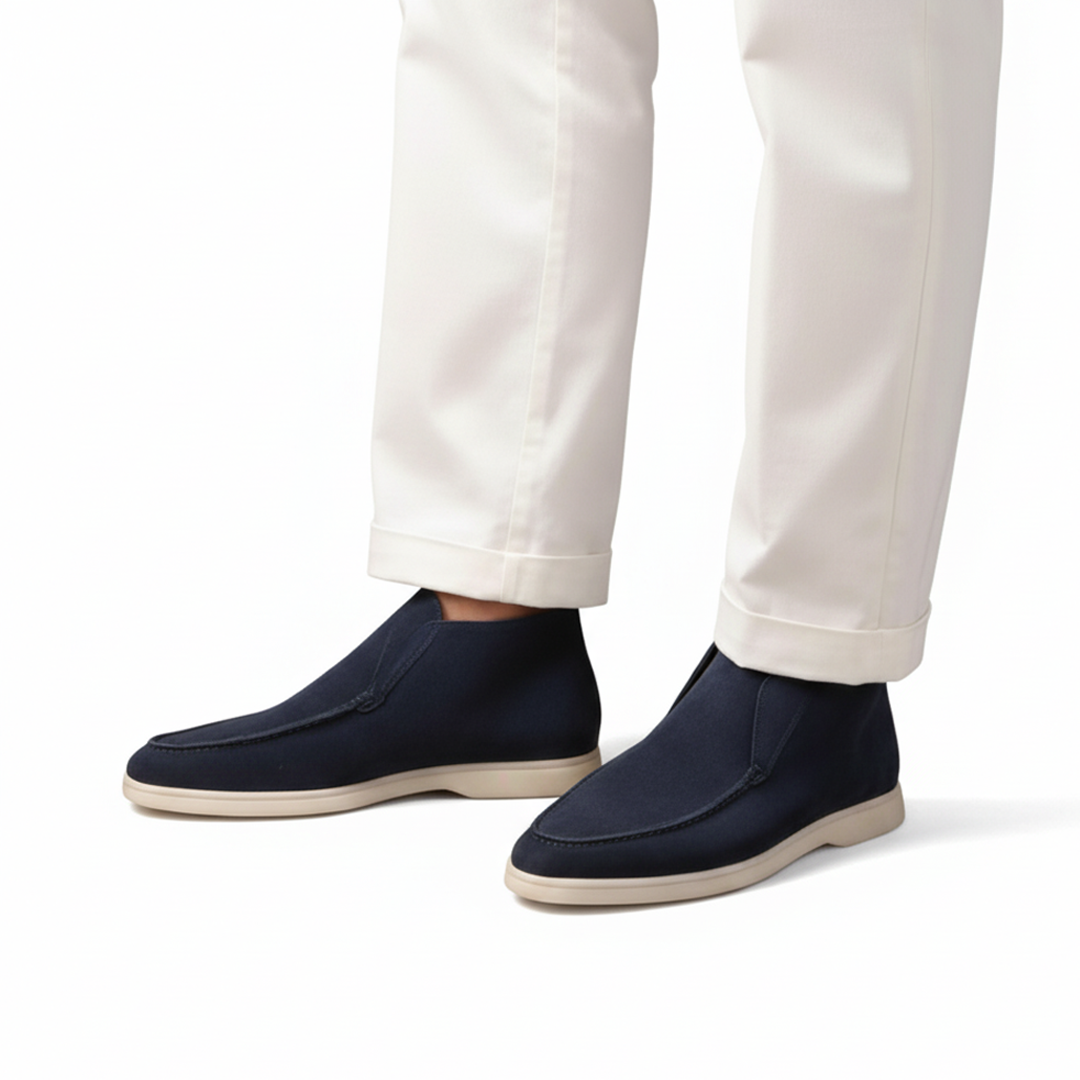 Mocassins montants en daim