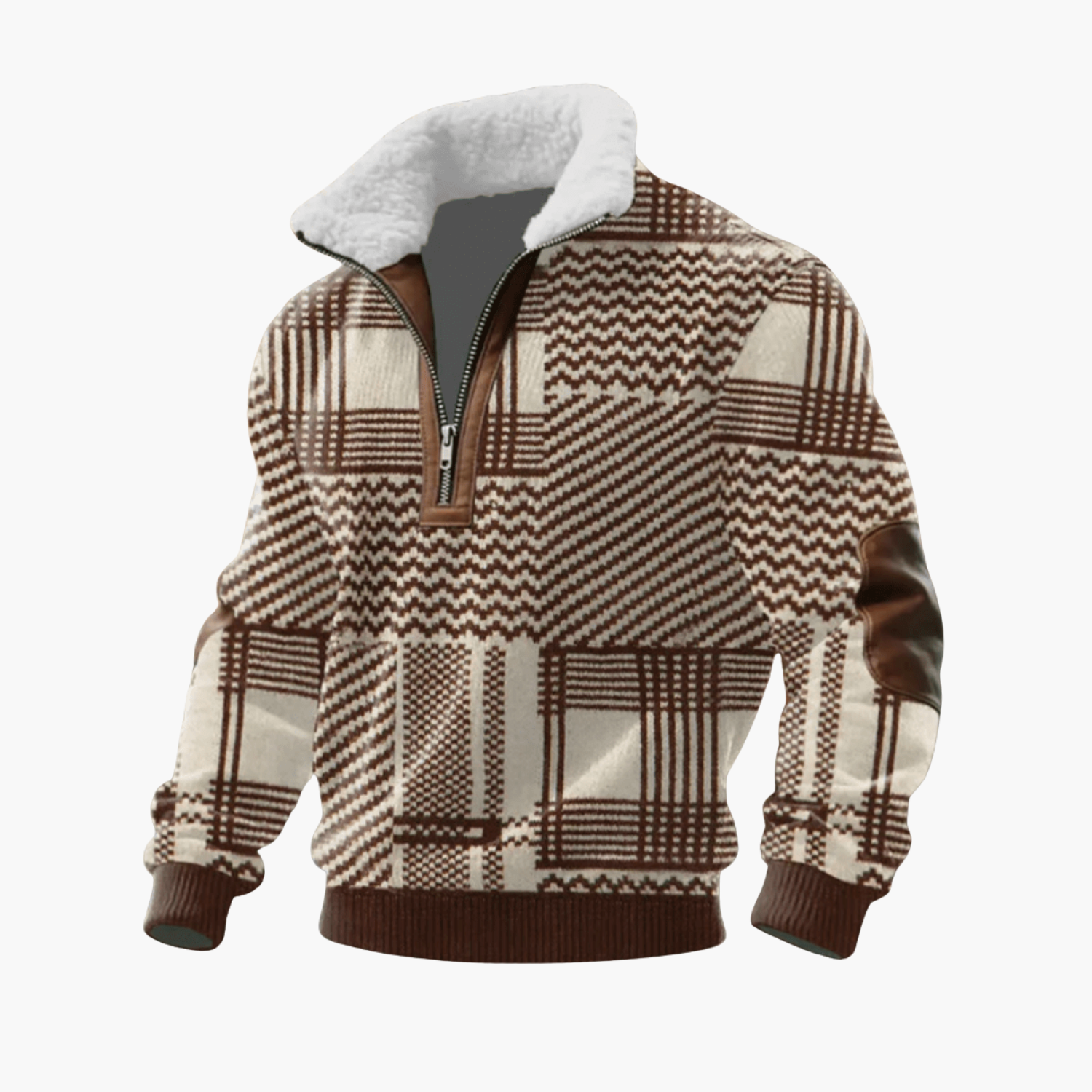 Pull Marcus à col doublé en polaire