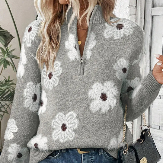 Pull Bloom à demi-zip