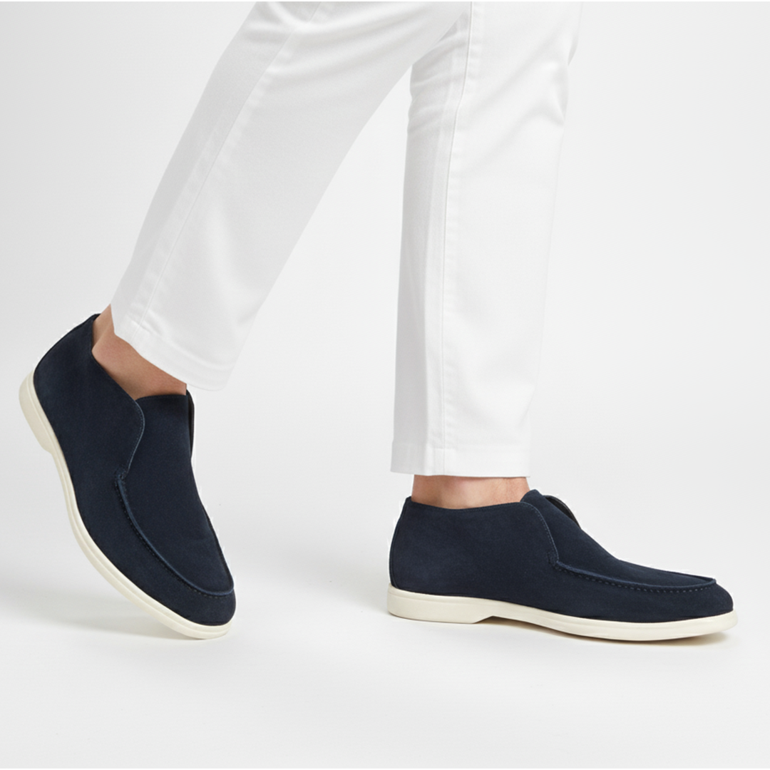 Mocassins montants en daim