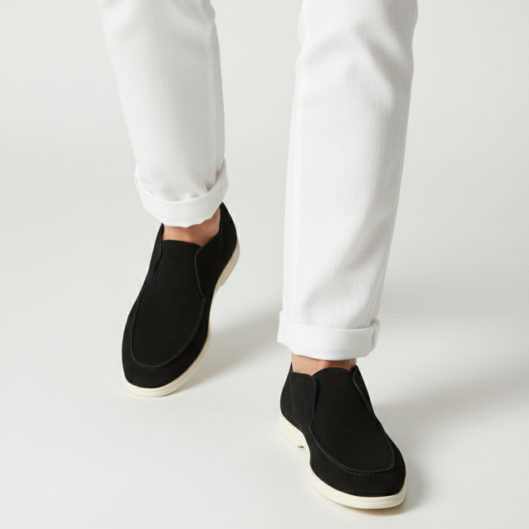 Mocassins montants en daim