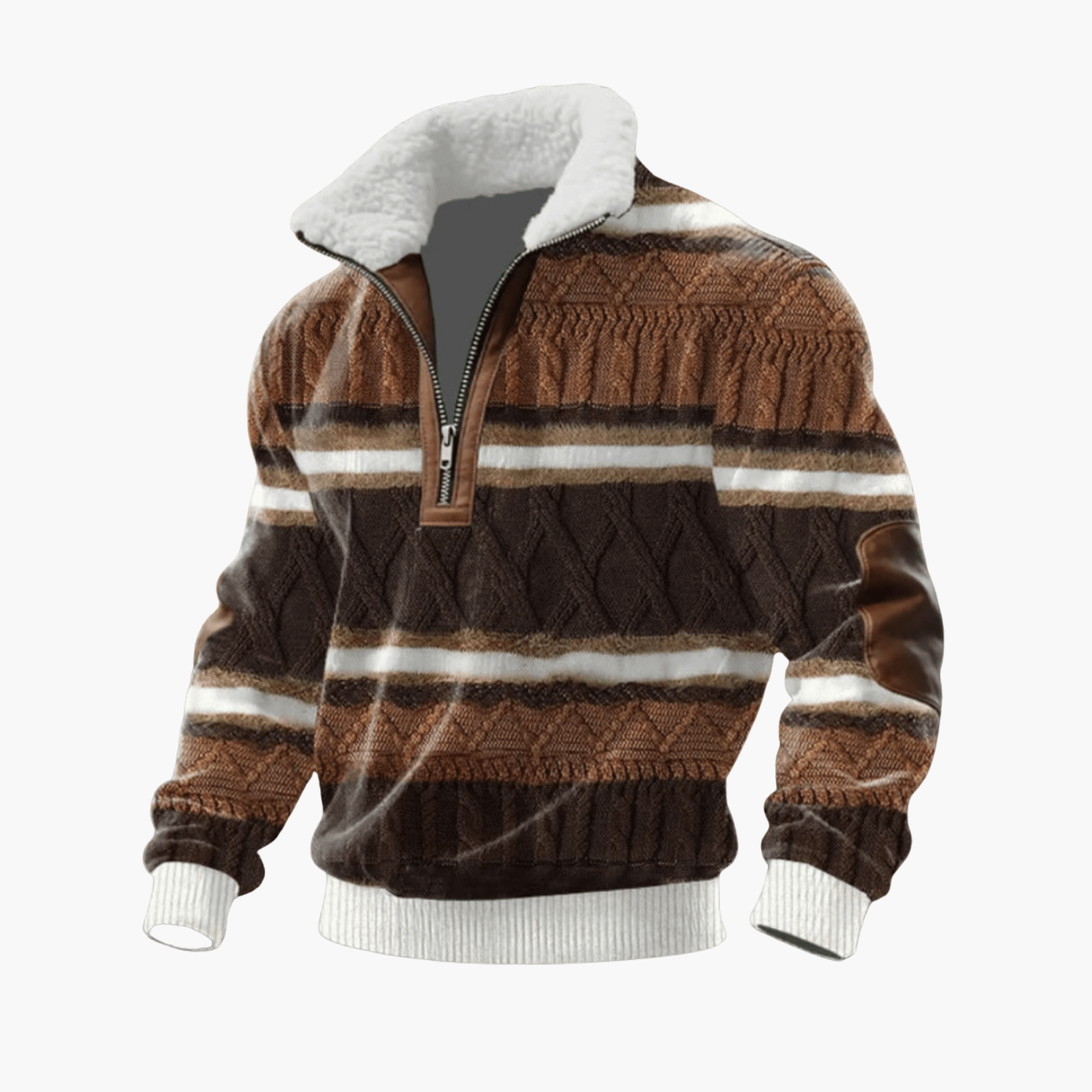 Pull Marcus à col doublé en polaire