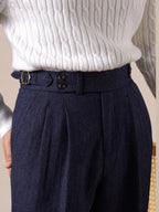 Pantalon Milano taille haute en laine