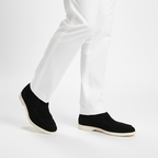 Mocassins montants en daim