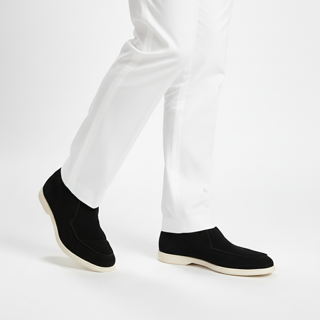 Mocassins montants en daim