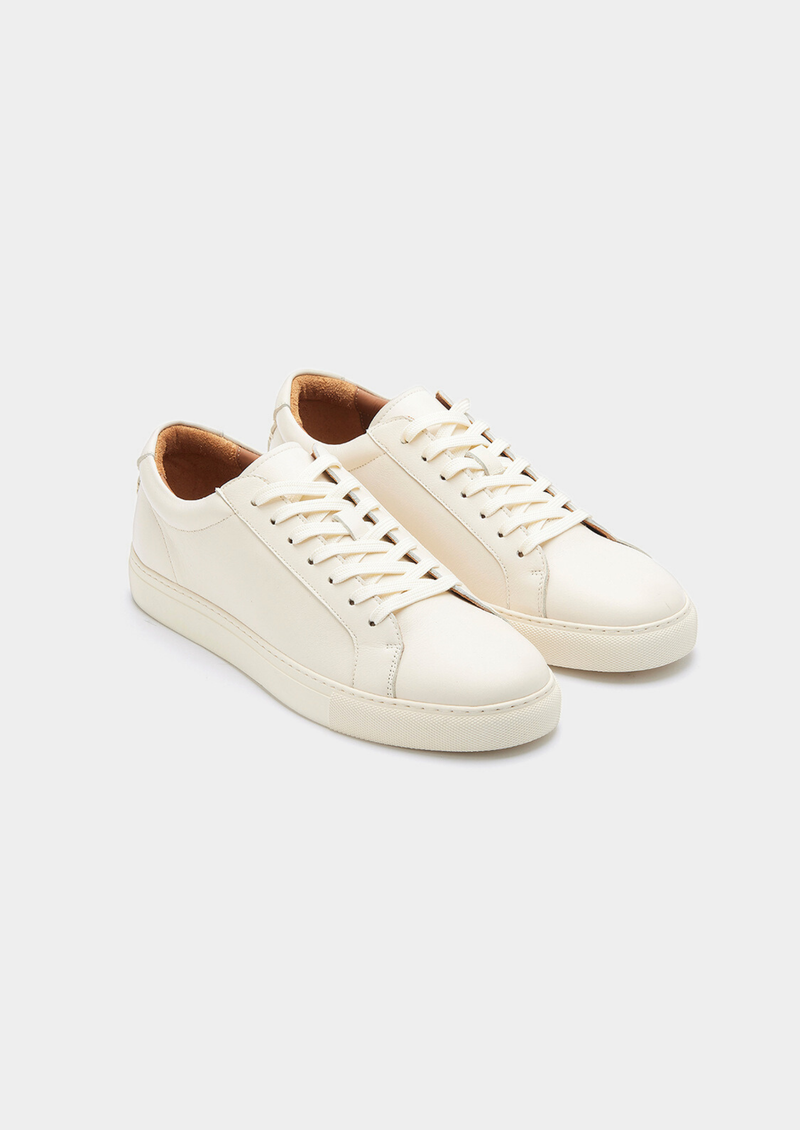 Sneaker in ivoire leather
