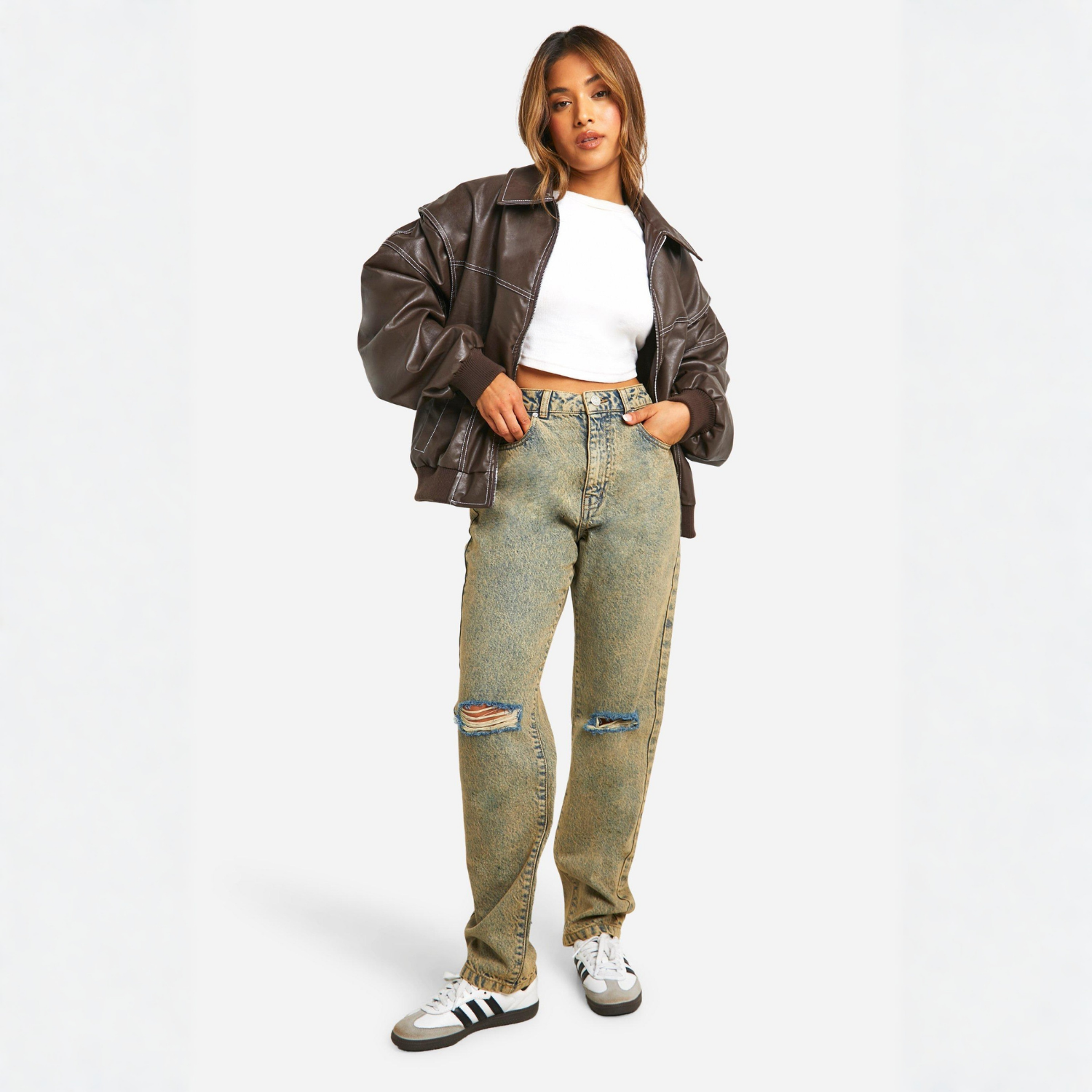 Blouson aviateur Isla en cuir