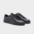 Baskets en cuir noir Essential