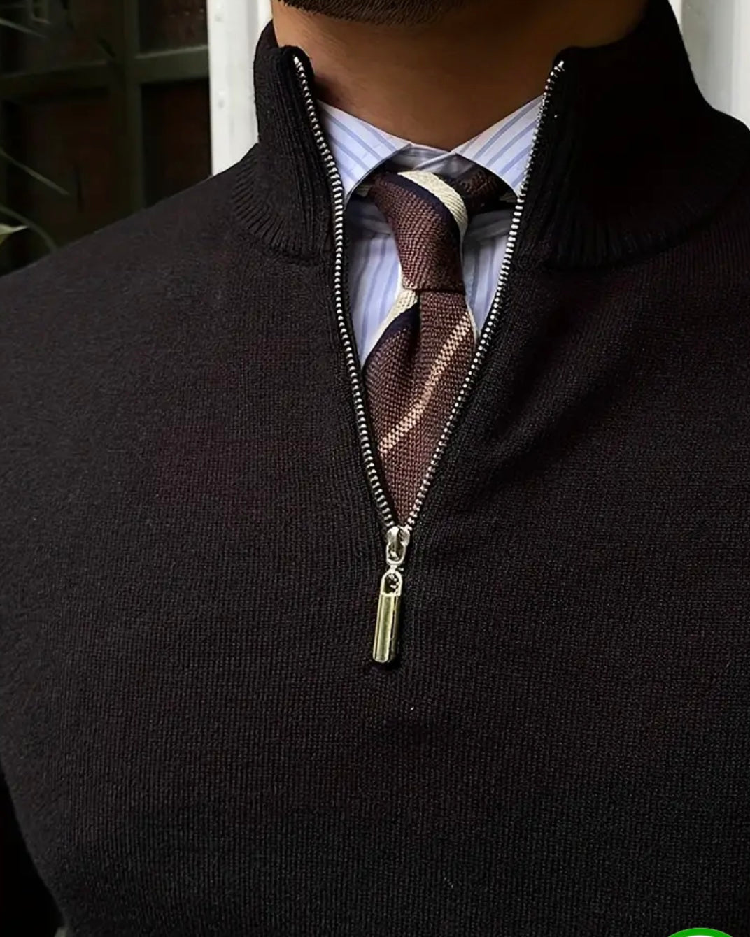 Pull Roma Quart à fermeture éclair