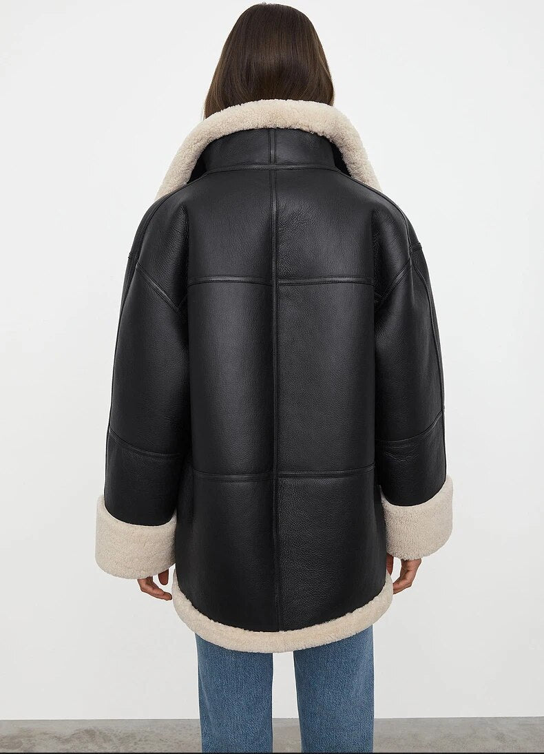 Manteau avec doublure en fourrure