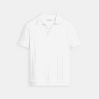 Polo boutonné à rayures verticales