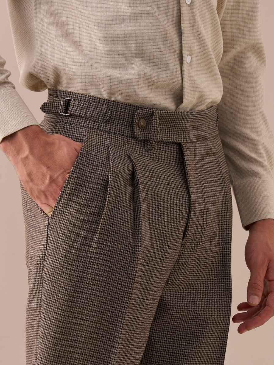 Ravenna Pantalon taille haute à double plis