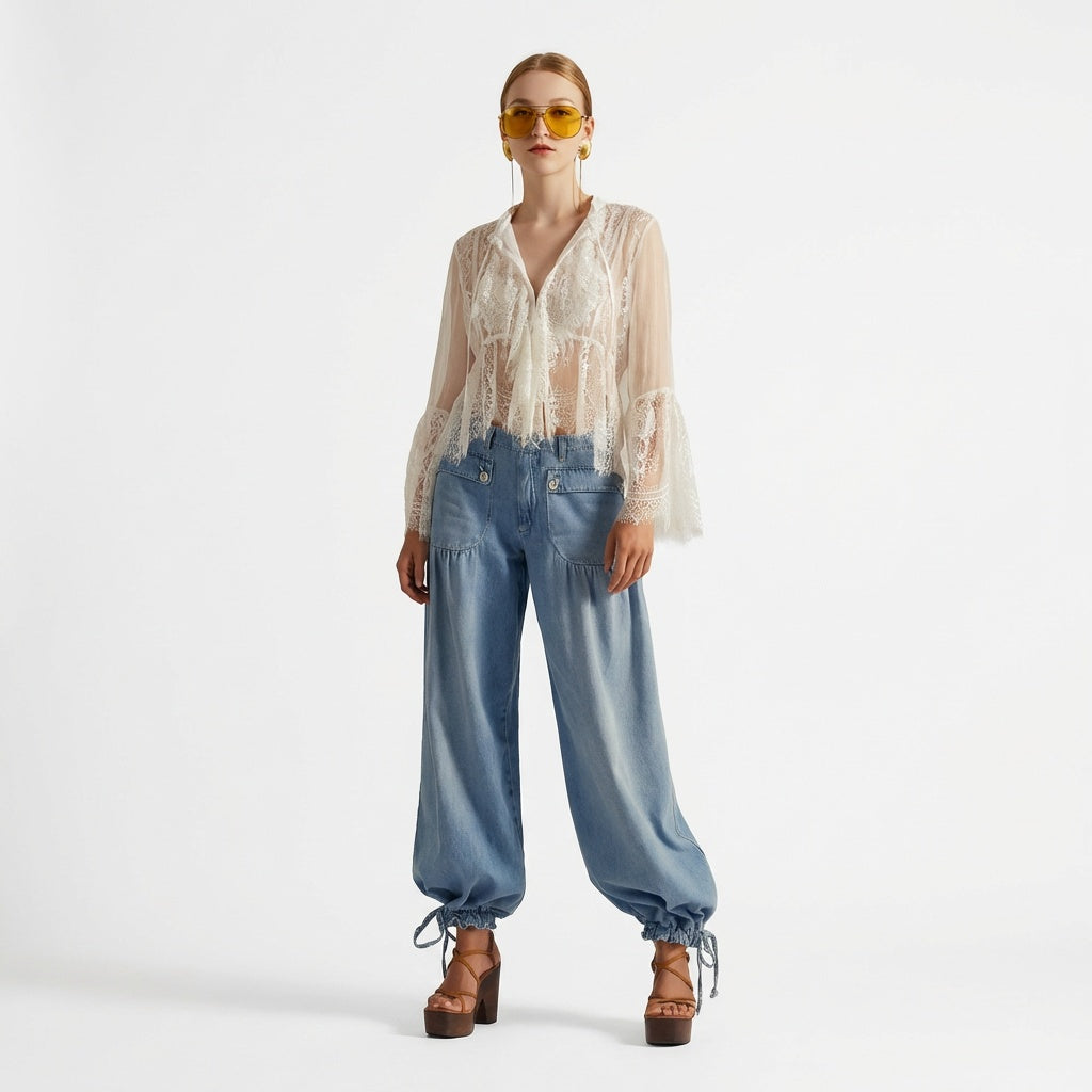 Jean Poppy Flowing Chic