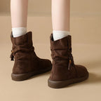 Bottines rétro en daim