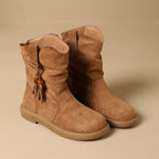 Bottines rétro en daim