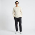 Pull en maille diamant à col rond