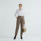 Pantalon slim à carreaux